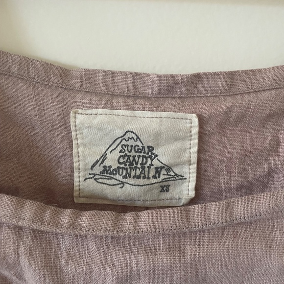 SUGAR CANDY MOUNTAIN Linen Pansy Top XS in Lavender - Picture 2 of 3